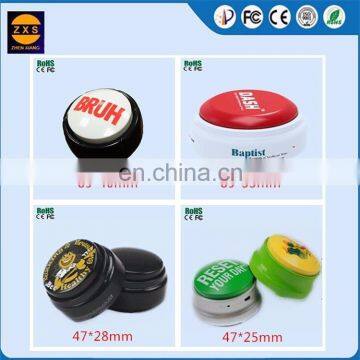 2016 Custom Plastic Talking Buzzer Push Button/Music Buttons For Stuffed Animals