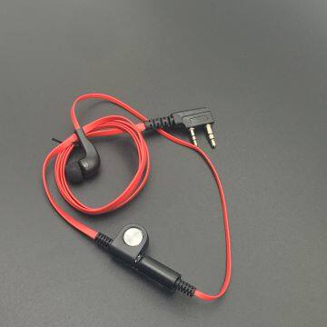 Four Color Security PTT Mic Earphone Headphone for Motorola Yaesu Icom Kenwood Baofeng Two Way Radio Walkie Talkie