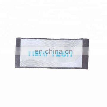 organinc private polyester hot cut clothing label