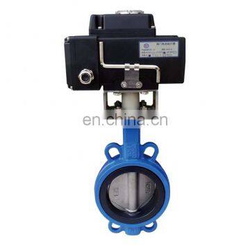 DN100 PN16 Wafer Butterfly Valve Handle Electric Operator
