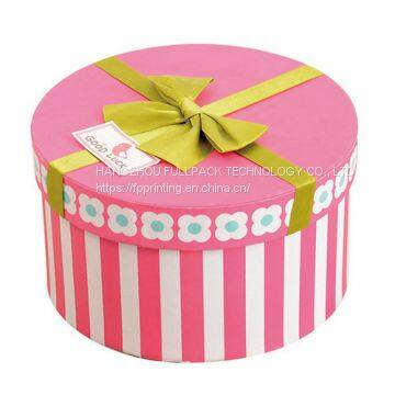 Personalized CMYK printed Round Gift Packaging Boxes with Matte Lamination