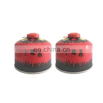 Made in china screw valve butane gas cartridge 230g and butane gas canister 230g