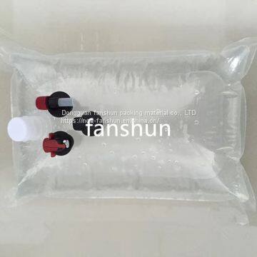 Box bag manufacturers produce _ double inner bag bevel mouth packaging bags 10 l with suction nozzle transparent liquid filling transport