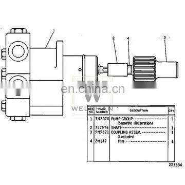 Hydraulic Gear Pump Unit 3N2078 Fuel Transfer Pump D346 D379A D398 D399 Tractor Engine Parts