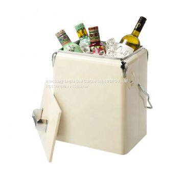 Metal picnic beer cooler boxes for refrigeration