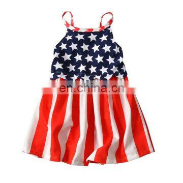 Infant Kids Star DressClothes Sundress Casual Dresses July 4TH Baby Clothing Set Girls Vetement Enfant FilleRoupas De Menina