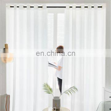 Wholesale Ready Made Modern Solid Color Half-shading Silk Velvet Decoration Fabric Curtain for Living Room photo-2