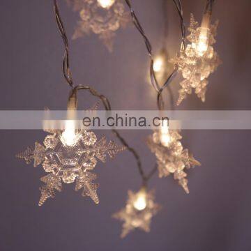 Hot LED Indoor Outdoor Snowflake Decoration 2AA Battery Fairy String Light For Party Room Decoration