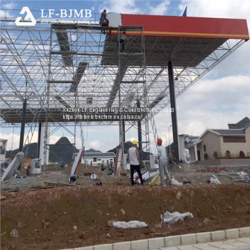 Environmental Space Frame Canopy Petrol Station Gas Filling Station Roof For Sale photo-4