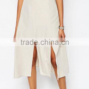 Soft Wrap Midi Skirt With Splice. Custom Skirt, Women Clothes Guangzhou OEM,china Factory photo-3
