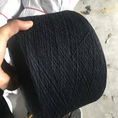 cheap price ne6s/1 nm10/1 black open end oe recycled knitted glove cotton yarn