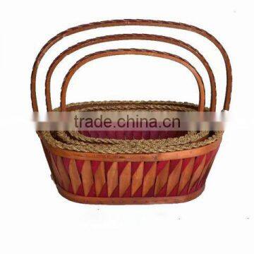 Oval Wooden Fruit Basket