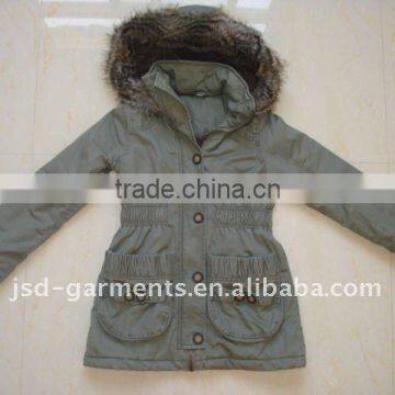 girls' fur jacket with fur inside HOT SALES!