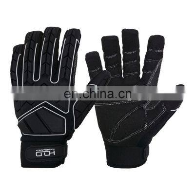 HANDLANDY Synthetic Palm with 5mm SBR Padded Heavy Duty Work Vibration-Resistant Oil and Gas Safety Gloves