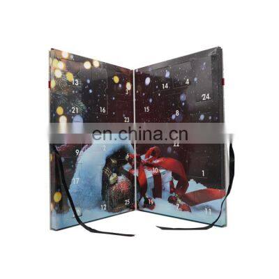 china suppliers christmas packaging chocolate gift drawer box advent calendar box wholesale advent calendar