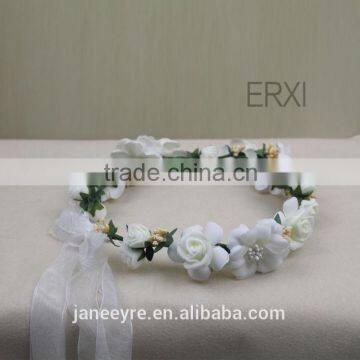 Wholesale Hair Wedding Bridal Deisign Flower Wreath Garland Set Hair Accessaries