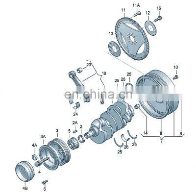 BBmart Auto Parts Crankshaft Bearing for Audi A4 S4 OE 078198491A Factory Low Price