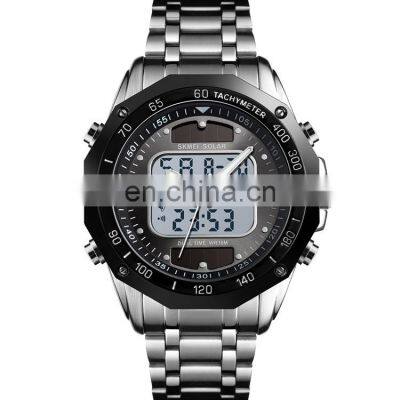Skmei 1493 Solar Powered 30meters Waterproof Stainless Steel Digital Quartz Wristwatch photo-2