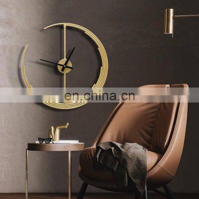 Wall Clock Gold Design Wholesale Cheap Nordic Big Watch Metal Large Digital Home Decorative Metal Luxury Modern Wall Clock