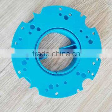 Center locator of brush parts for floor scrubber