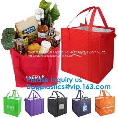 Polyester Wholesale Insulated Ice Wine Collapsible Ice Cream Lined Dry Lunch Aluminum Thermal Cooler Bag, Bagease photo-3
