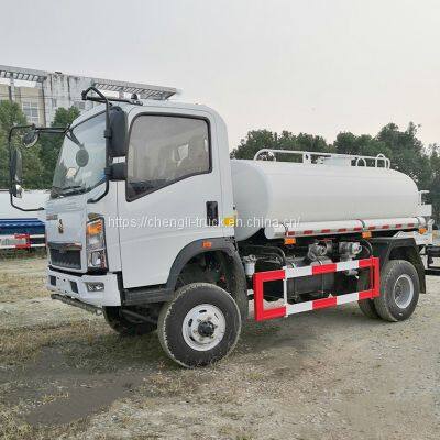 Sinotruk Howo Single Axle Plant Water Sprinkler Bowser Tank Truck for Sale photo-2