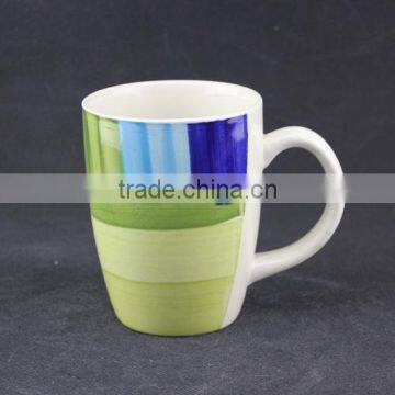 stone ware mug hand painted mug,stone ware color glaze cup ,stoneware coffee mug