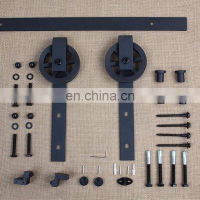 Spoke Wheel Garrick Barn Door Hardware Kit Set For Interior Barn Door photo-2