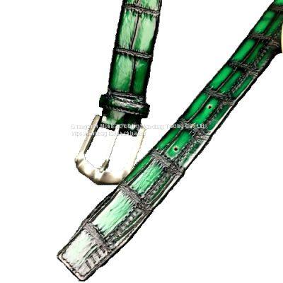 Crocodile Leather Men's Belt Real All-Inclusive One Piece No Stitching Private Custom Pin Buckle Belt photo-2