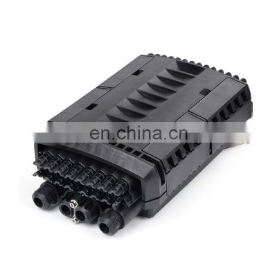 Black Multifunction drop cable 16 Port terminal 96 core fibra optica caja