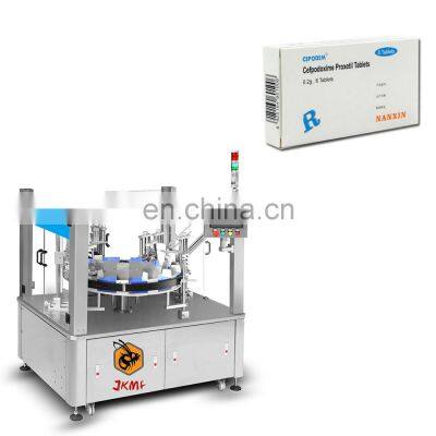 JKMF Vertical Carton Box Packing Machine For Pharmacy Tablet Capsule Blister Plate Cartoning Machine