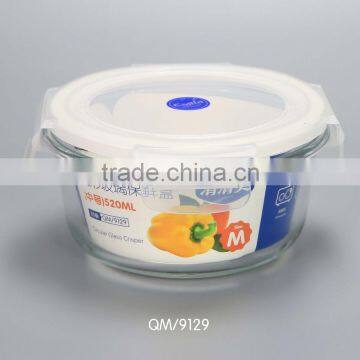 Airtight Round Lock Glass Bowl Glass Food Box With Plastic Lid photo-3