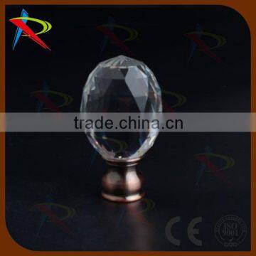 1.1-2.1m Antique Brass 19mm Metal Extend Window Curtain Pole Crystal Glass Finial photo-2