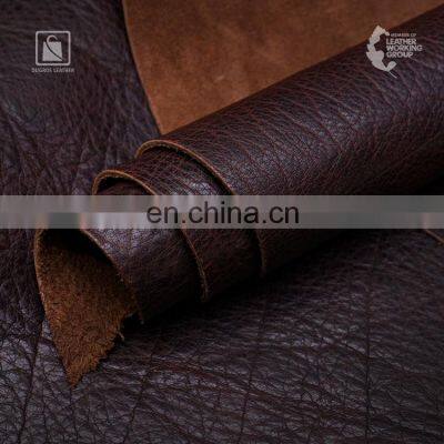 Wide Range of Full Grain Matte 16Sqft Size Vegetable Tanned Genuine Leather for Sale