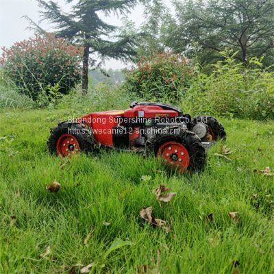 remote control lawn mower with tracks, China remote control slope mower for sale price, robot slope mower for sale