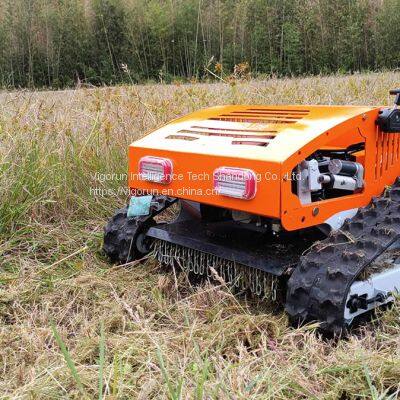 gasoline engine walking speed 0~6Km/h cutting width 800mm remote operated mower