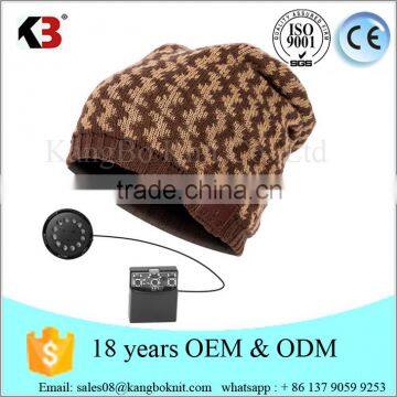 Custom flexible style winter beanie music hats for sale