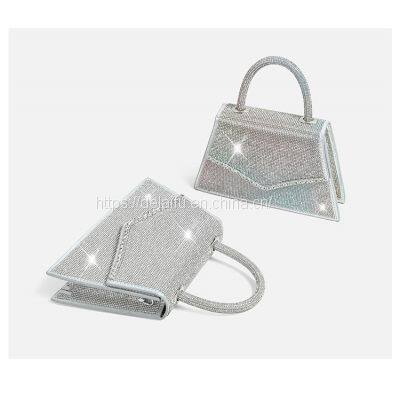 Women's Bag With Rhinestone Fashion Design Bling Handbag photo-3