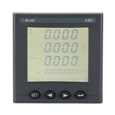 Acrel AC smart power analyzer AMC96L-E4/KCSOE  three phase LCD display 4DI2DO RS485-Modbus/RTU protocol