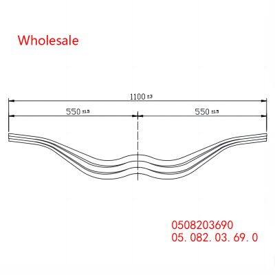 0508203690, 05.082.03.69.0 Trailer Parabolic Spring of  BPW parabolic spring hand trolley Wholesale For BPW