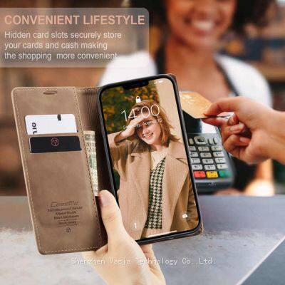 Wholesale Premium Leather Flip Wallet Phone Case with Card Holder - for iPhone/Samsung, RFID Protection & Custom Logo