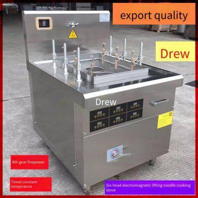 Commercial Six - Eye Noodle Cooker, Dumpling and Rice Noodle Cooker, Multi - Functional Electromagnetic Noodle Cooker, Kitchen Equipment for Noodle Shops