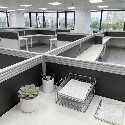 Modern Office Furniture Workstation Desk Modular Cubicle Table for Open Office photo-4