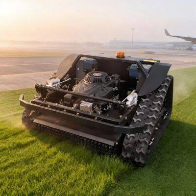Vigorun Cortador de Grama de Controle Remoto Elétrico com Motor Síncrono Sem Escovas Integrado e Caixa de Velocidades, Robô RC para Ladeiras íngremes