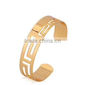 New Vintage Women's 18K Gold Plated Cuff Bracelet for Women High Quality bracelet