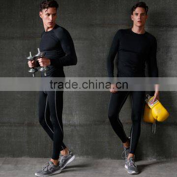 (OEM ODM FACTORY) Mens Gym Clothing Bodybuilding Fitness Wear Compression Wear /rush Guard photo-2