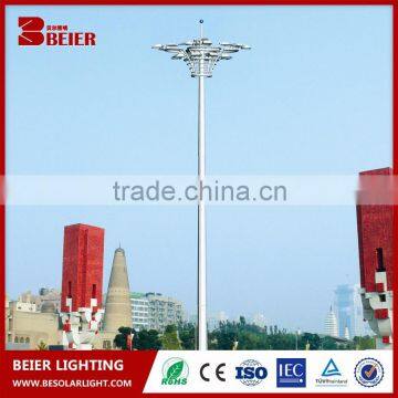 18m high mast in HPS lamp source LED flood light with telescopic lift system