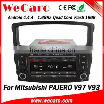 Wecaro 7" Android 4.4.4 radio gps 2 din car dvd player for mitsubishi pajero audio system car stereo 2006 - 2011