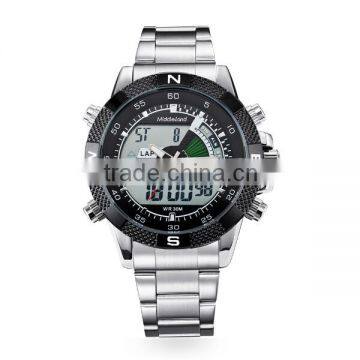 2015 latest men`s stainless steel watch MIDDLELAND brand stainless steel watch factory in china