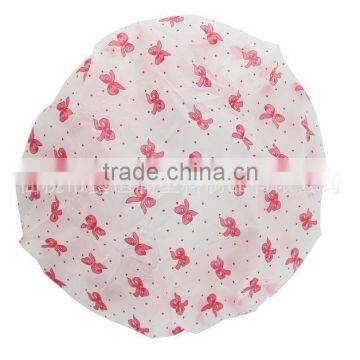 China factory price disposable plastic PE printed soft shower cap